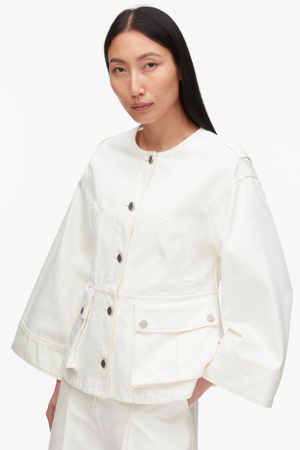 Tofu Collarless Trapeze Denim Jacket | 3.1 Phillip Lim