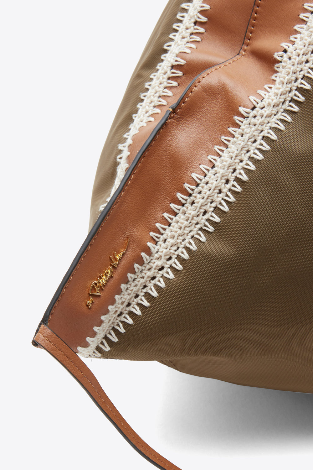 Mushroom Nylon Luna Large Bag with Contrast Stitch | 3.1 Phillip Lim