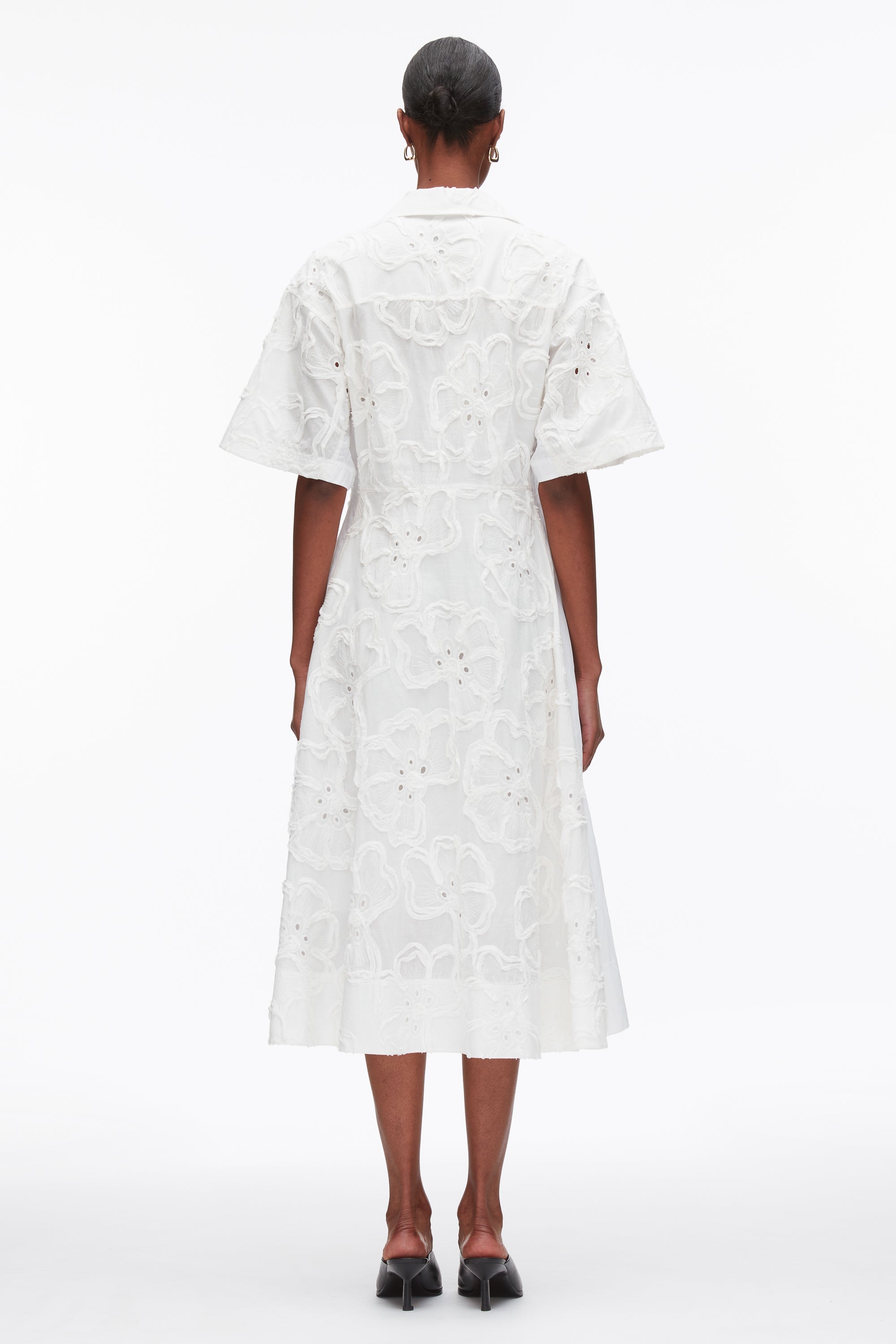 White Embroidered Midi Shirt Dress | 3.1 Phillip Lim