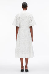 White Embroidered Midi Shirt Dress | 3.1 Phillip Lim