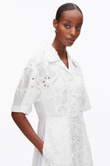 White Embroidered Midi Shirt Dress | 3.1 Phillip Lim
