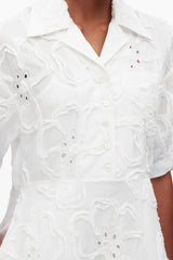 White Embroidered Midi Shirt Dress | 3.1 Phillip Lim