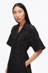 Black Embroidered Midi Shirt Dress | 3.1 Phillip Lim