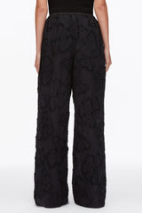 Black Embroidered Straight Leg Pull On Pants | 3.1 Phillip Lim