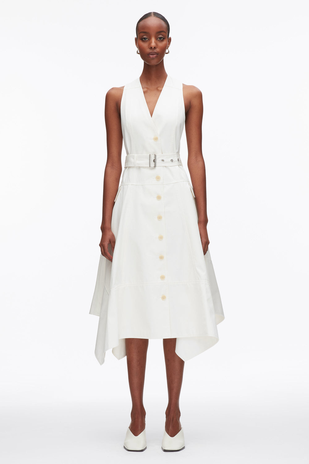 Tofu Patchwork Sleeveless Belted Utility Dress | 3.1 Phillip Lim