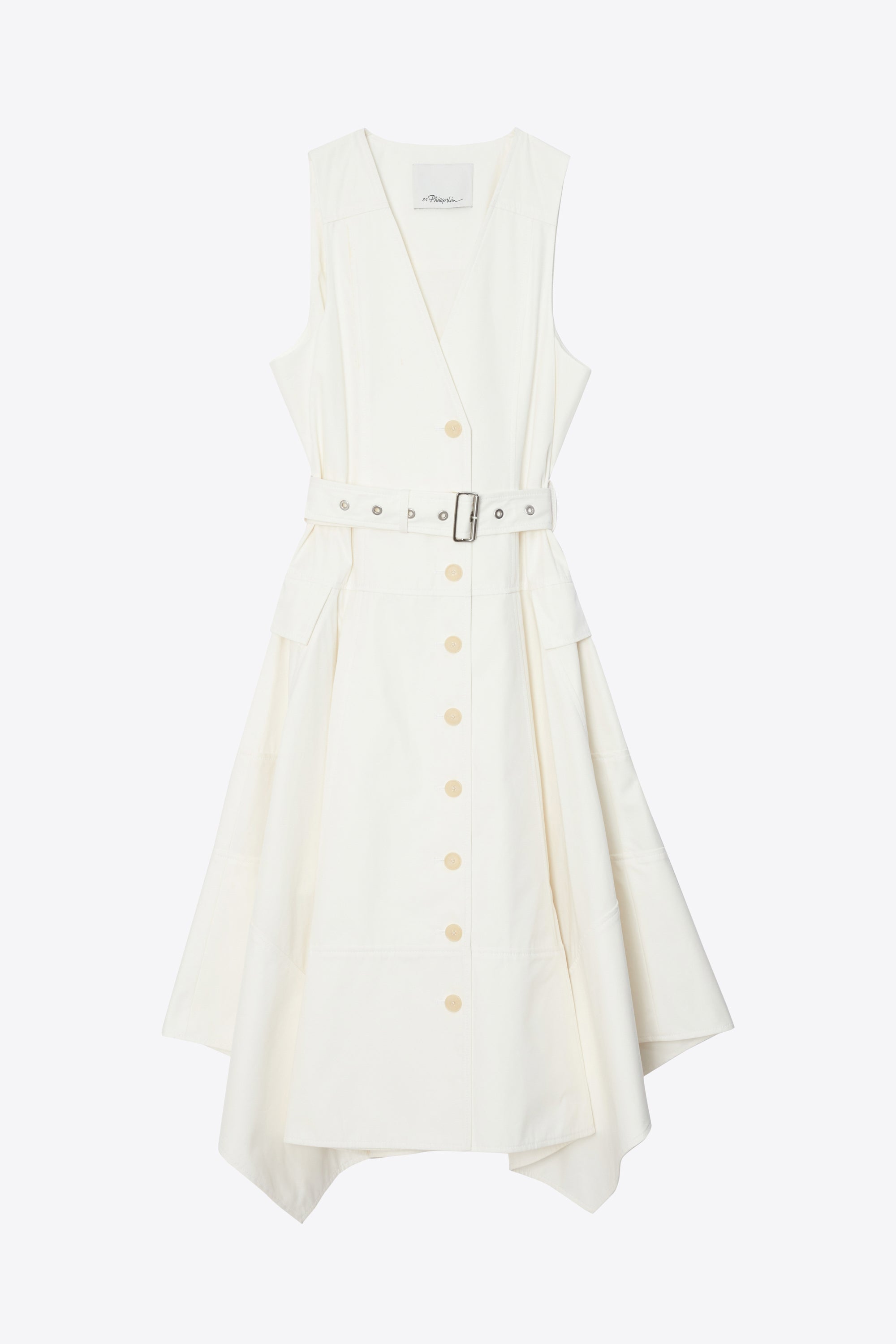 Tofu Patchwork Sleeveless Belted Utility Dress | 3.1 Phillip Lim