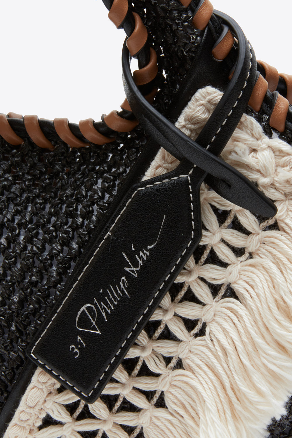 Black Raffia Fringe Mini Market Tote | 3.1 Phillip Lim