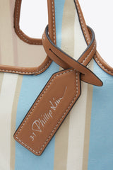 Blue-Pink Multi Dual Stripe Mini Market Tote | 3.1 Phillip Lim
