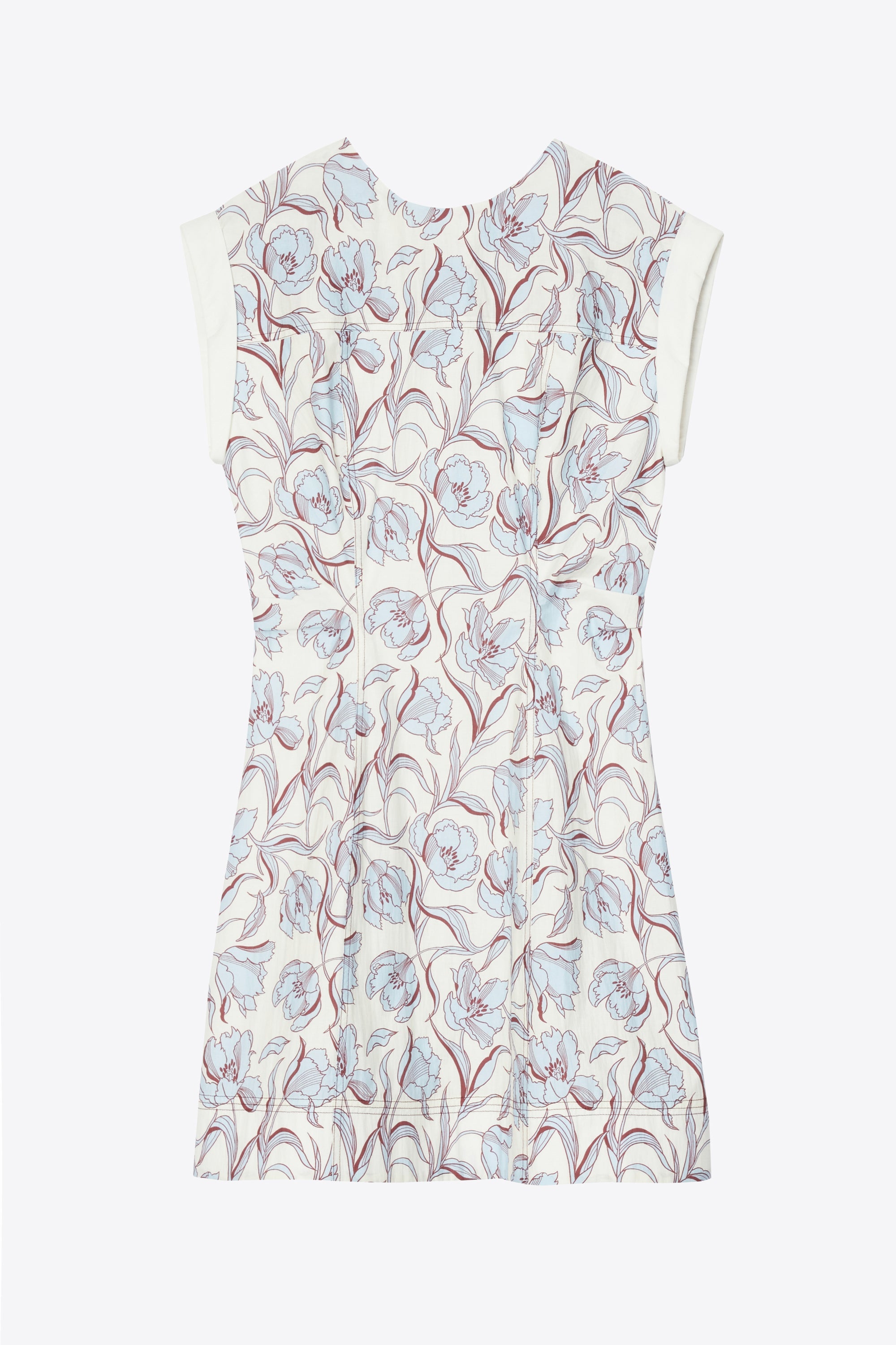 Sky Blue Multi Short Sleeve Floral Mini Dress | 3.1 Phillip Lim