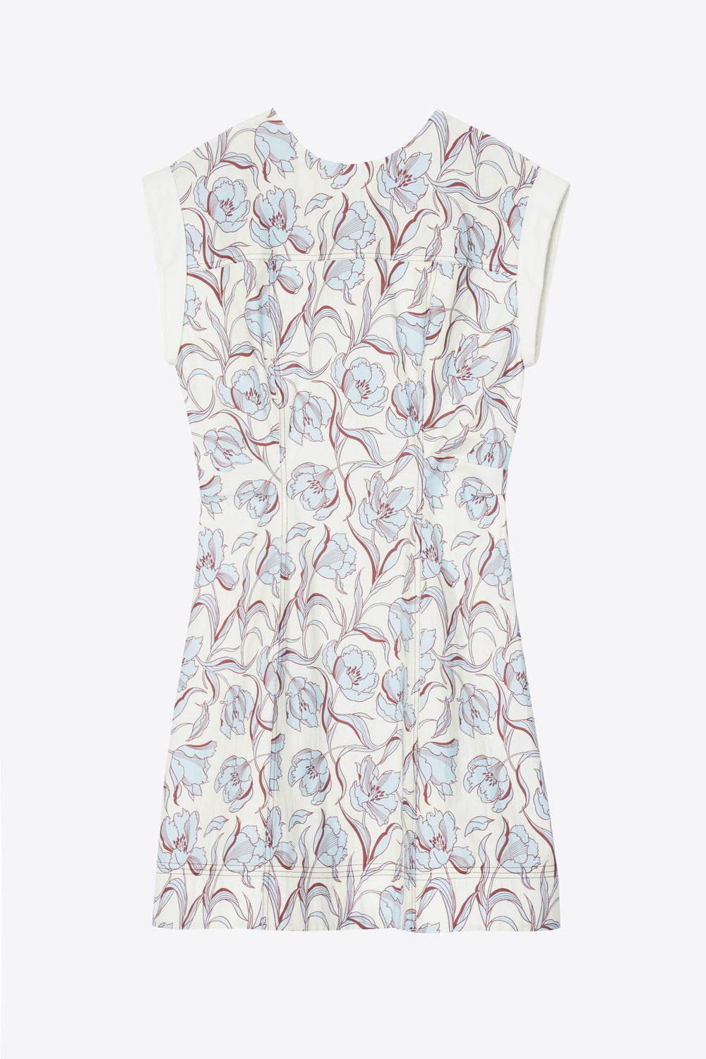 Sky Blue Multi Short Sleeve Floral Mini Dress | 3.1 Phillip Lim