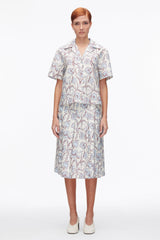 Sky Blue Multi Floral Printed Camp Shirt | 3.1 Phillip Lim