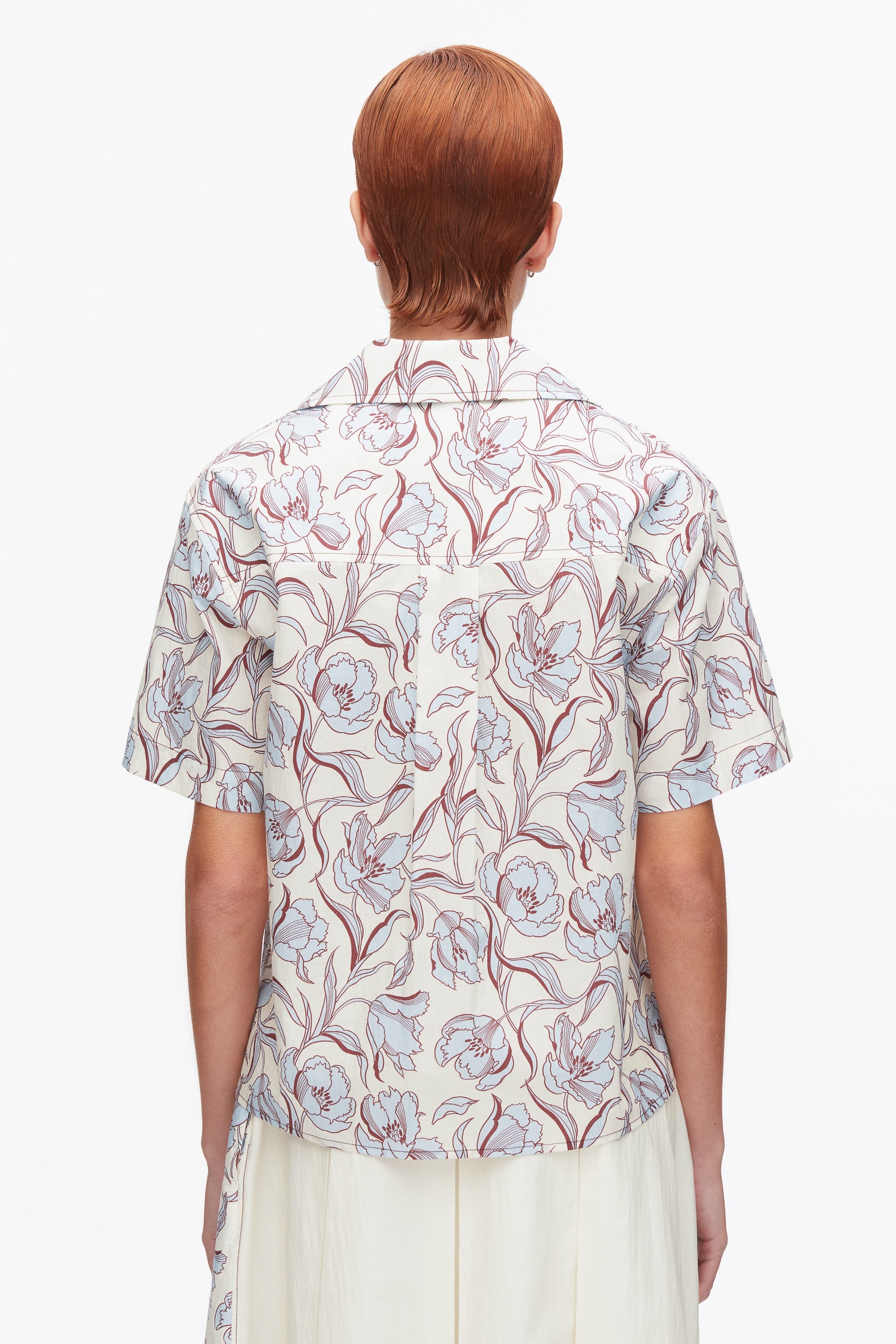 Sky Blue Multi Floral Printed Camp Shirt | 3.1 Phillip Lim