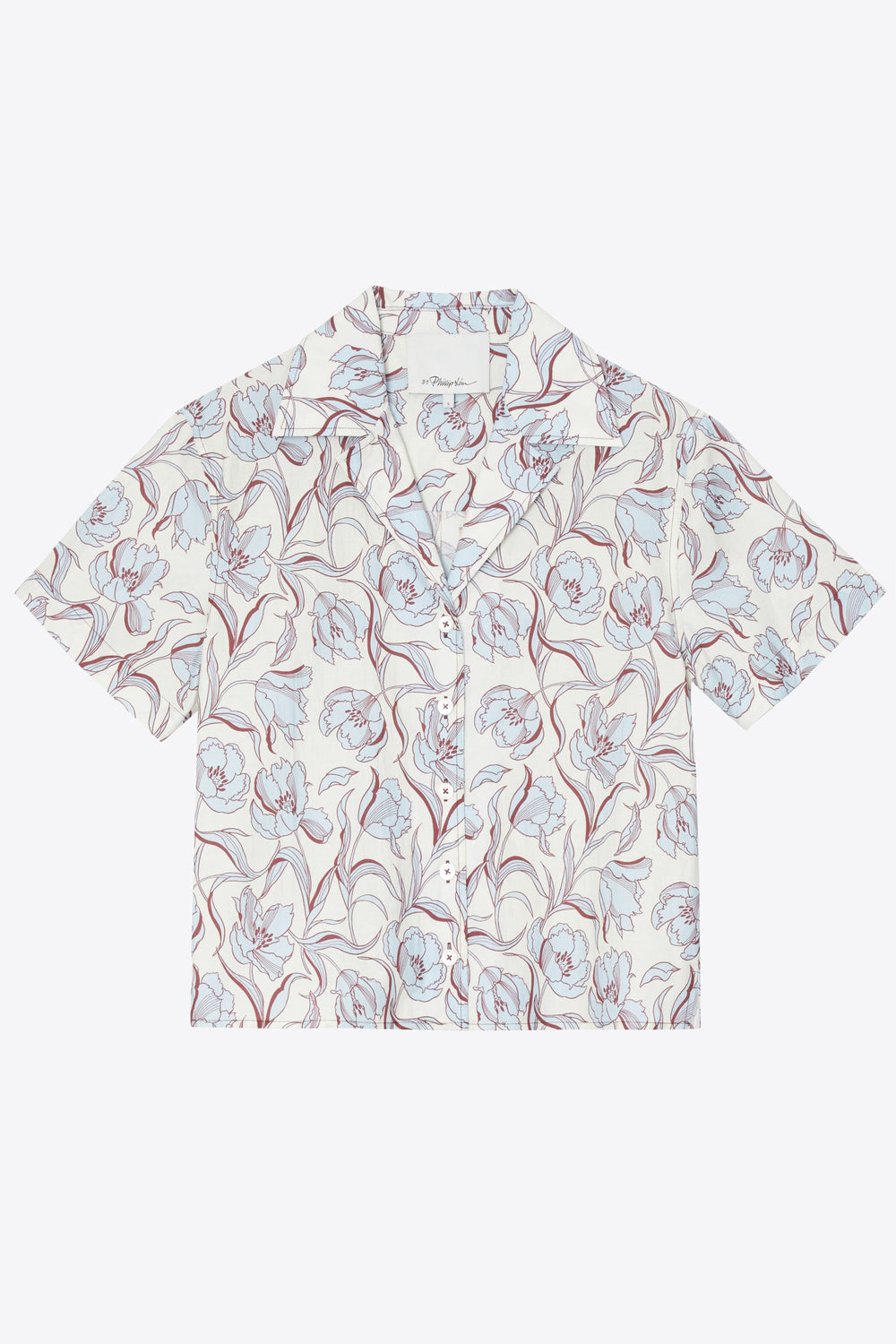 Sky Blue Multi Floral Printed Camp Shirt | 3.1 Phillip Lim