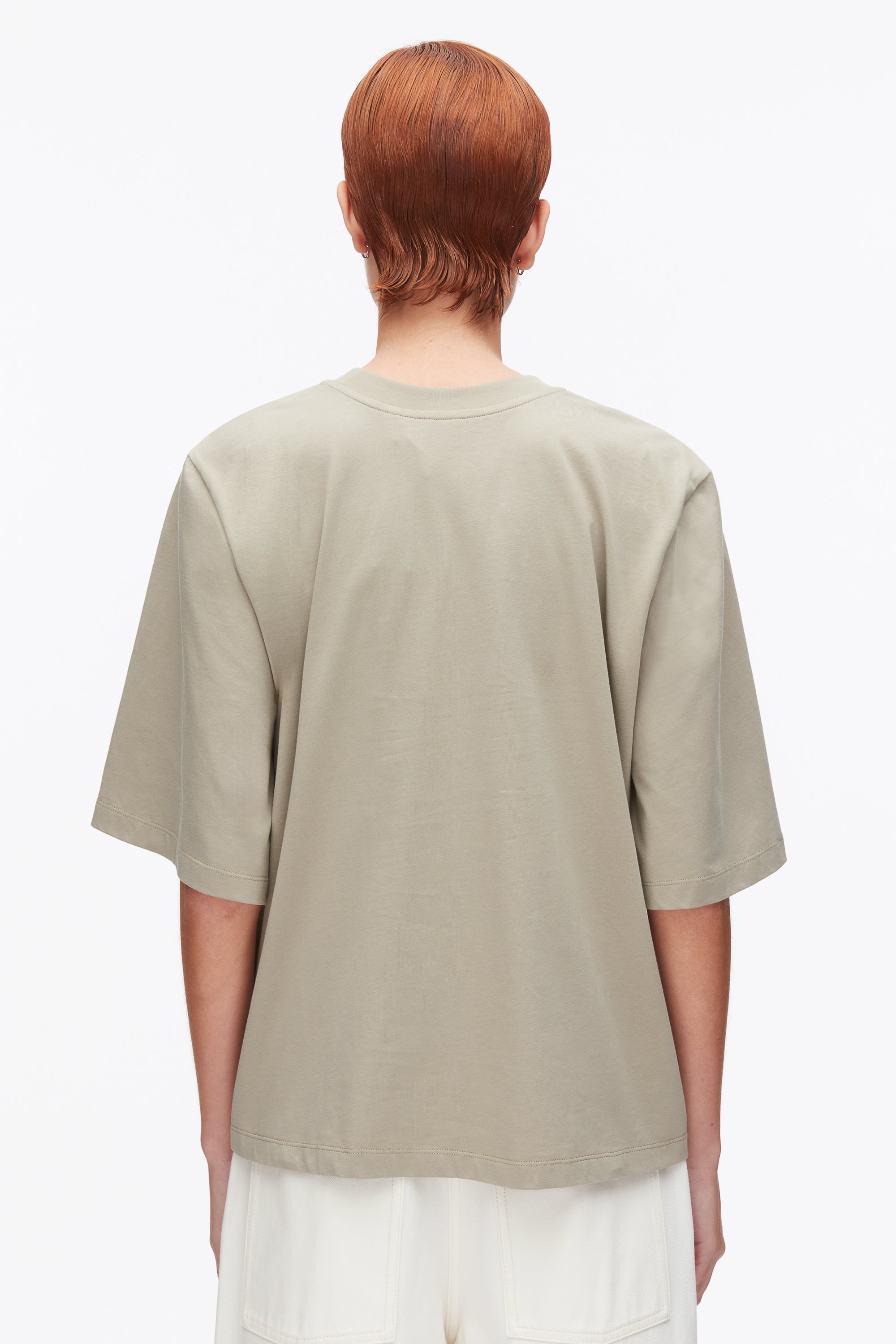 Sage Trapeze T-Shirt with Floral Appliqué | 3.1 Phillip Lim