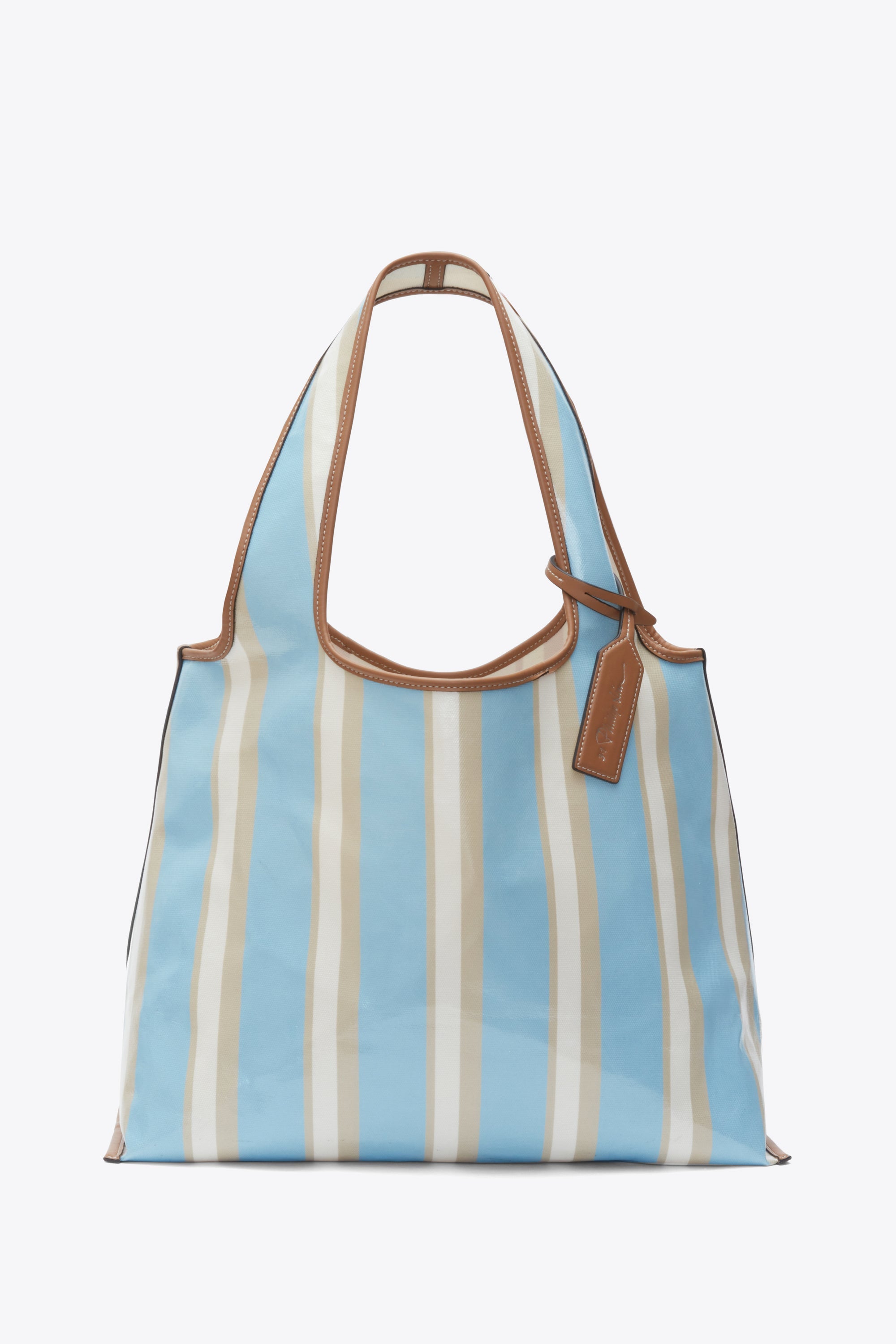 Blue-Pink Multi Dual Stripe Market Tote | 3.1 Phillip Lim