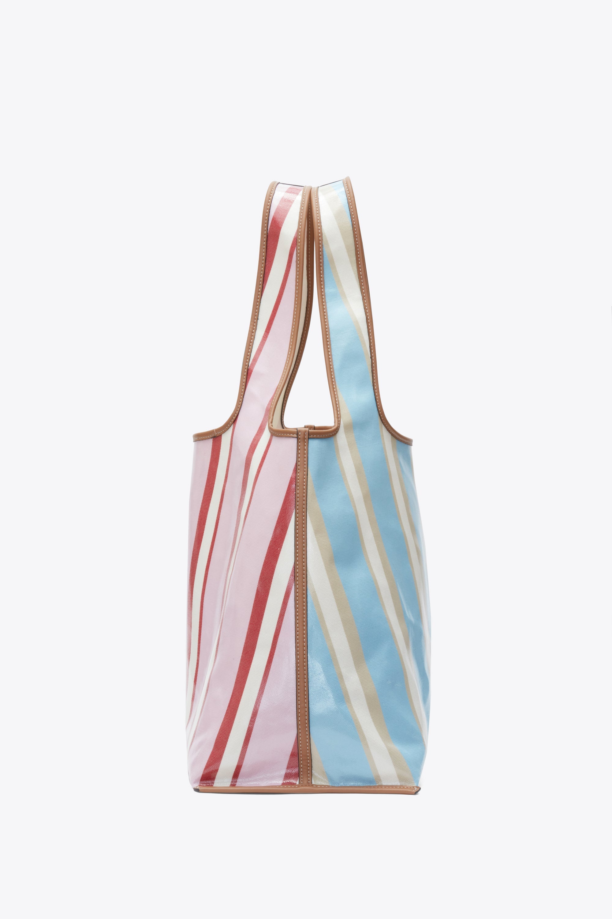 Blue-Pink Multi Dual Stripe Market Tote | 3.1 Phillip Lim