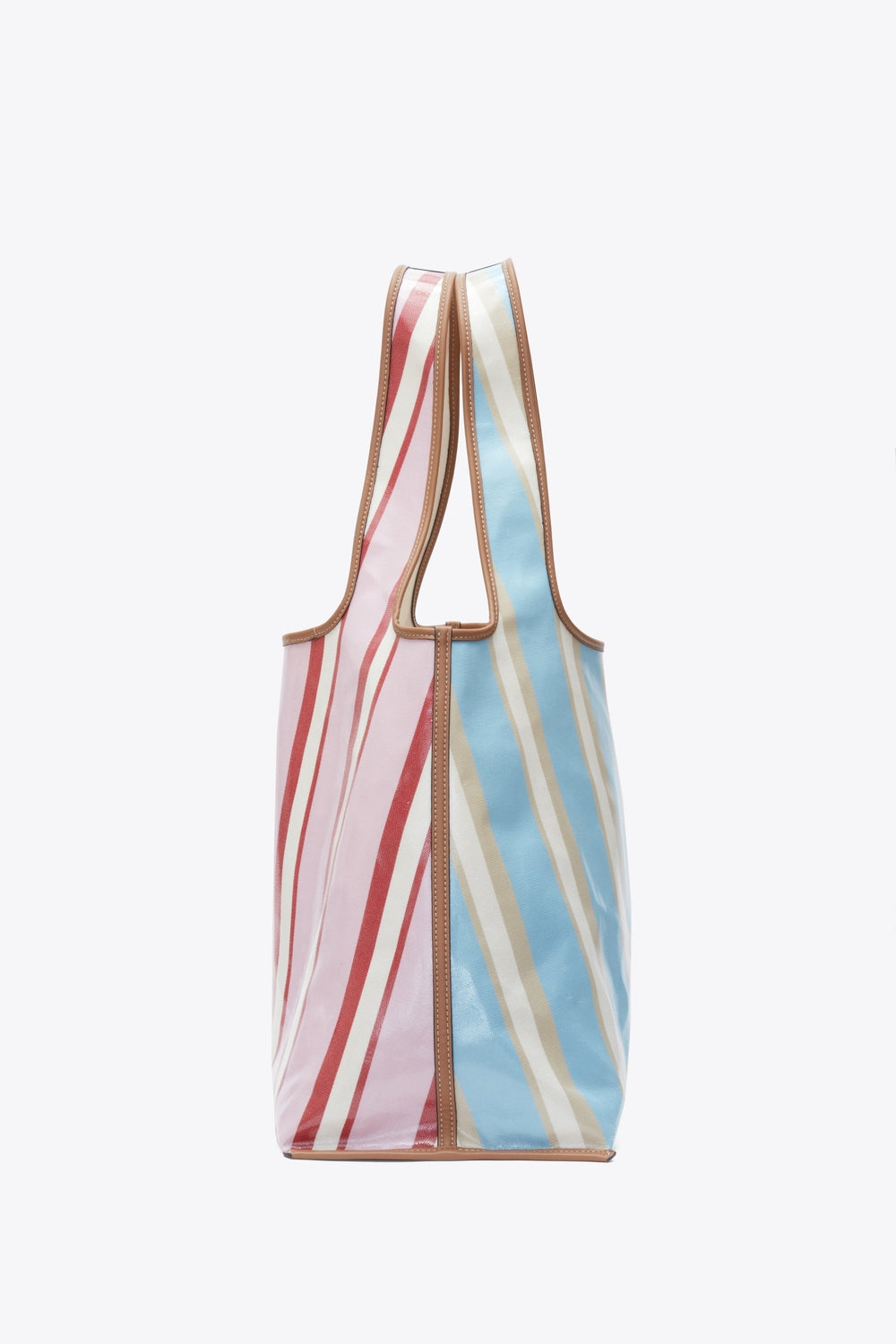 Blue-Pink Multi Dual Stripe Market Tote | 3.1 Phillip Lim