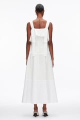White Broderie Anglaise Patchwork Cascade Midi Dress | 3.1 Phillip Lim
