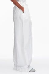 White Structured Cotton Pull On Straight Leg Pants | 3.1 Phillip Lim