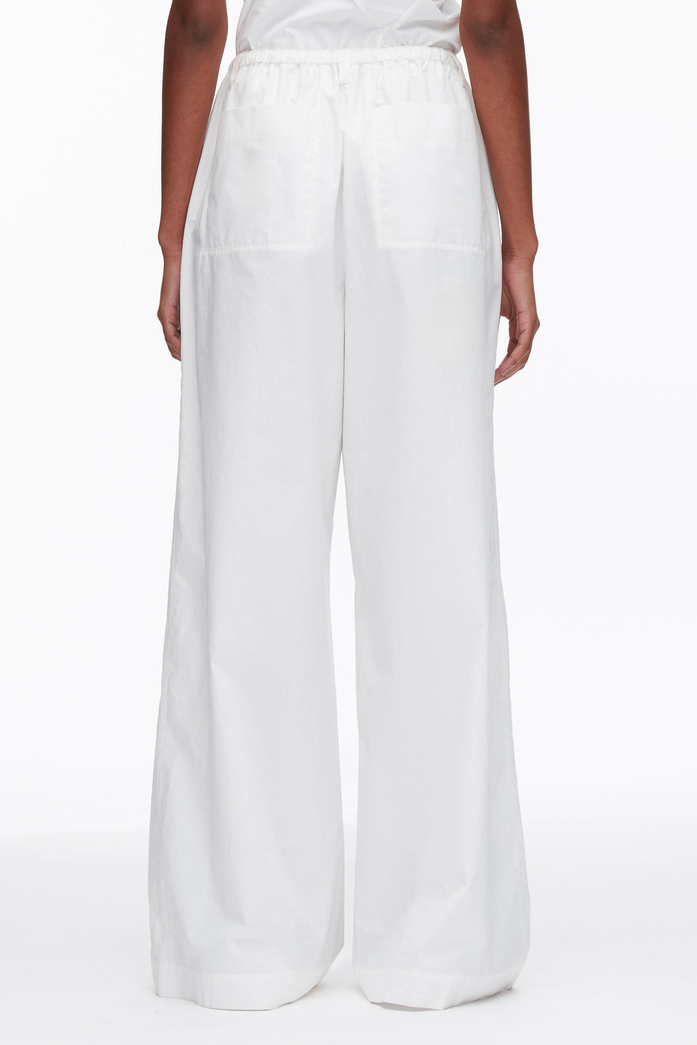 White Structured Cotton Pull On Straight Leg Pants | 3.1 Phillip Lim