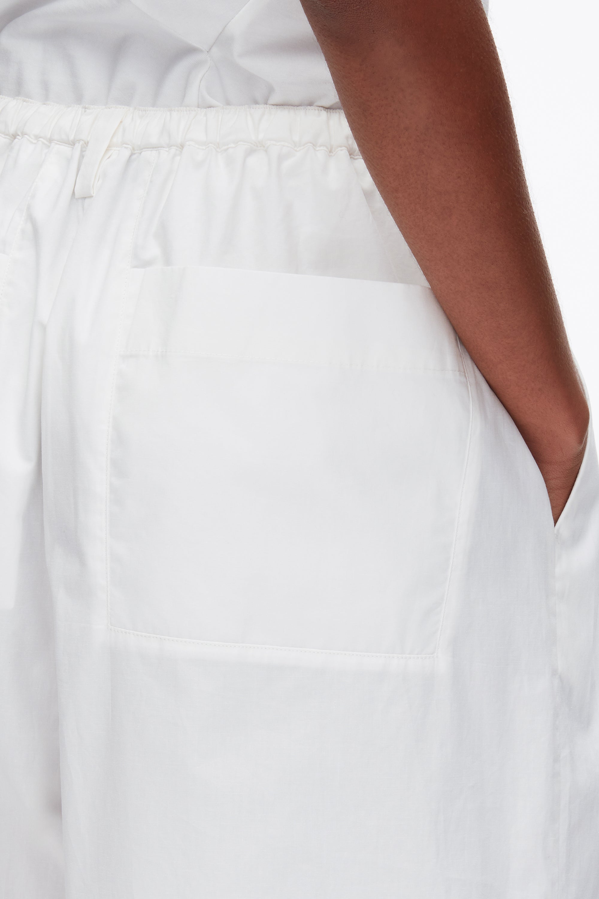 White Structured Cotton Pull On Straight Leg Pants | 3.1 Phillip Lim