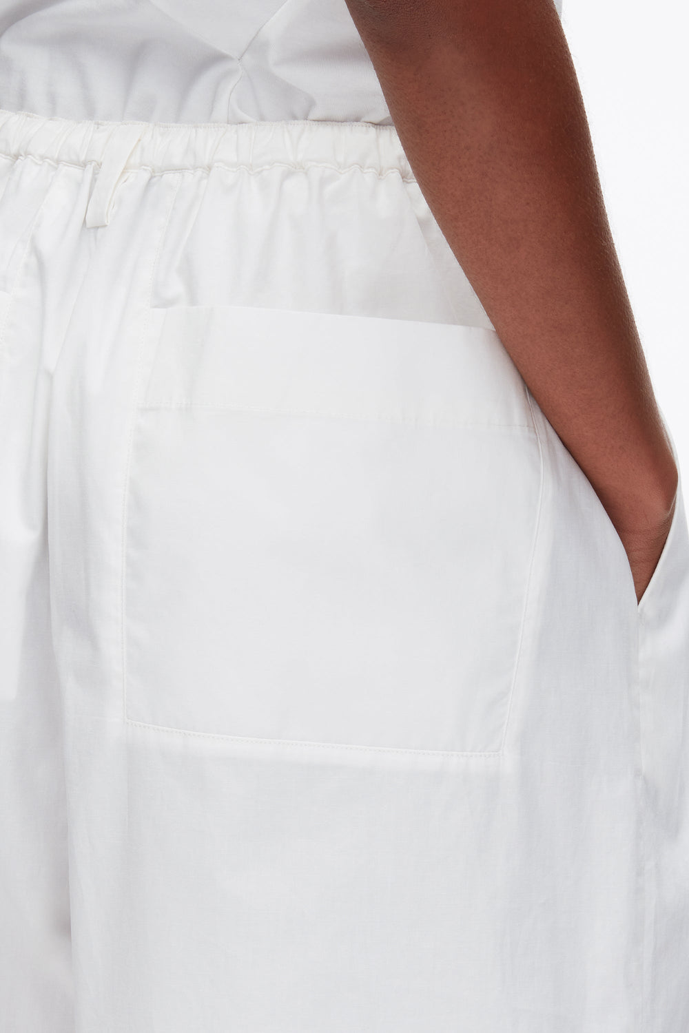White Structured Cotton Pull On Straight Leg Pants | 3.1 Phillip Lim