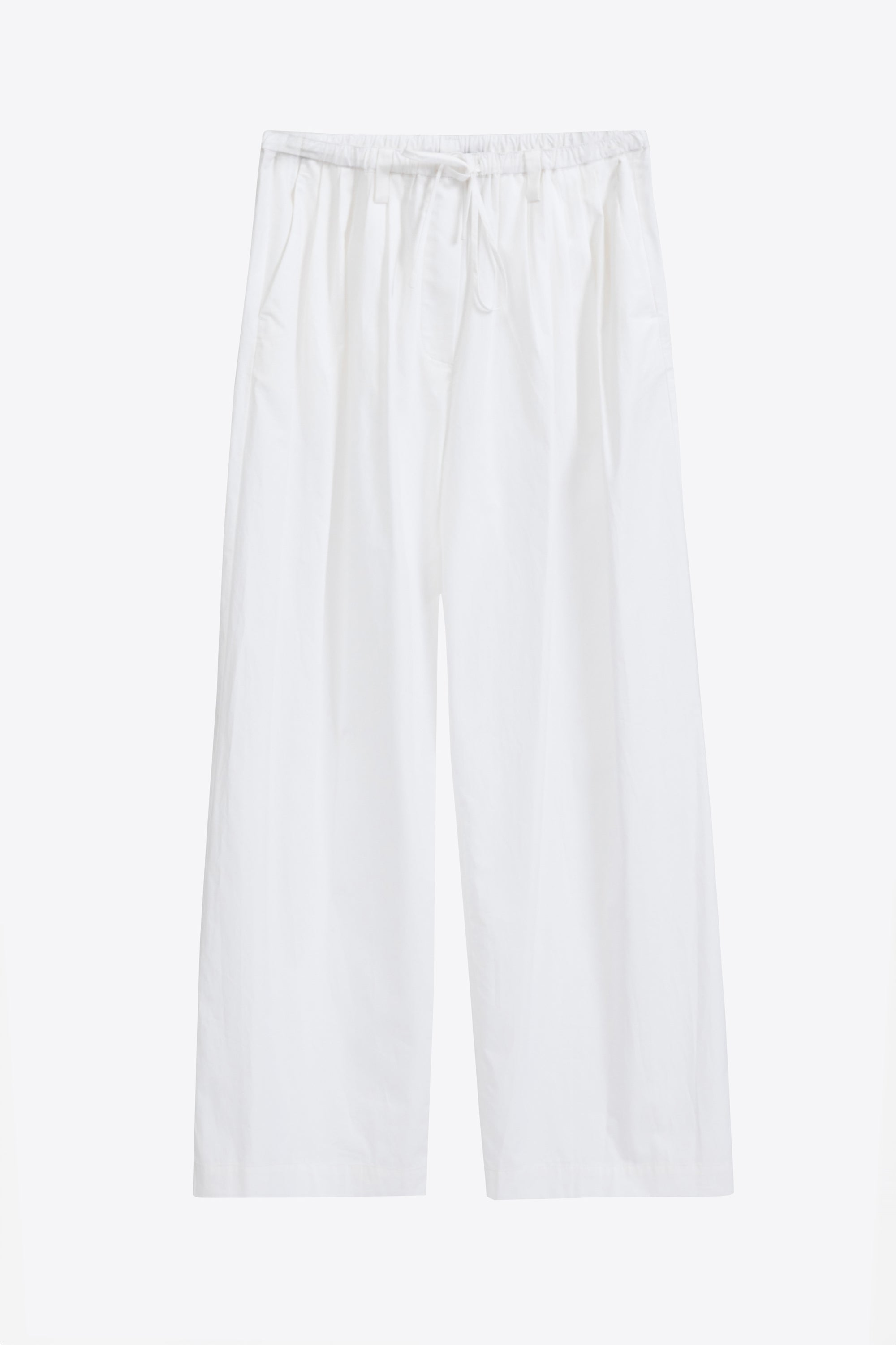 White Structured Cotton Pull On Straight Leg Pants | 3.1 Phillip Lim