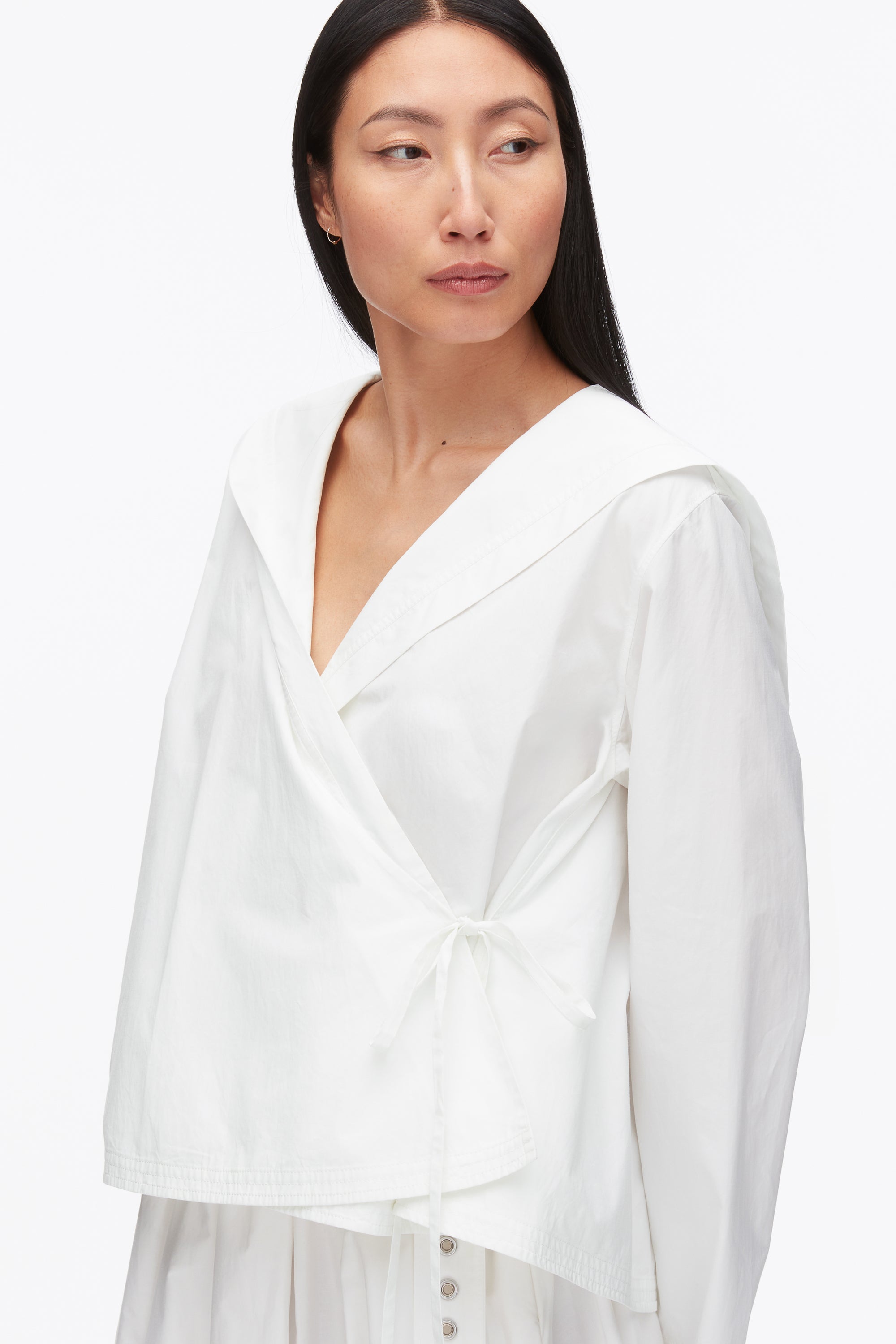 White Sailor Wrap Shirt | 3.1 Phillip Lim