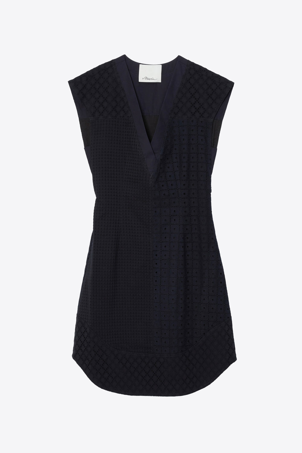Midnight Broderie Anglaise Patchwork Sleeveless Dress | 3.1 Phillip Lim
