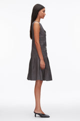 Slate Draped Tank Dress with Floral Appliqué | 3.1 Phillip Lim