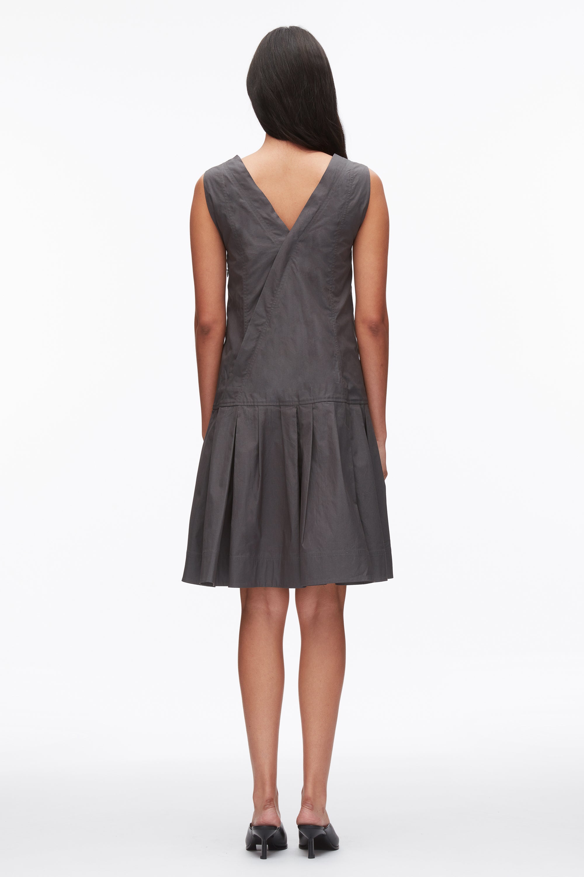 Slate Draped Tank Dress with Floral Appliqué | 3.1 Phillip Lim