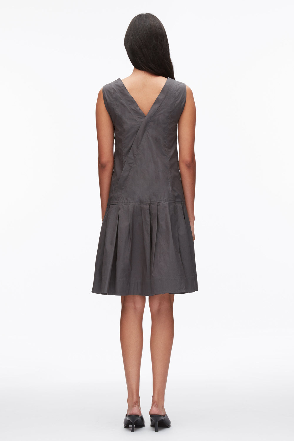 Slate Draped Tank Dress with Floral Appliqué | 3.1 Phillip Lim