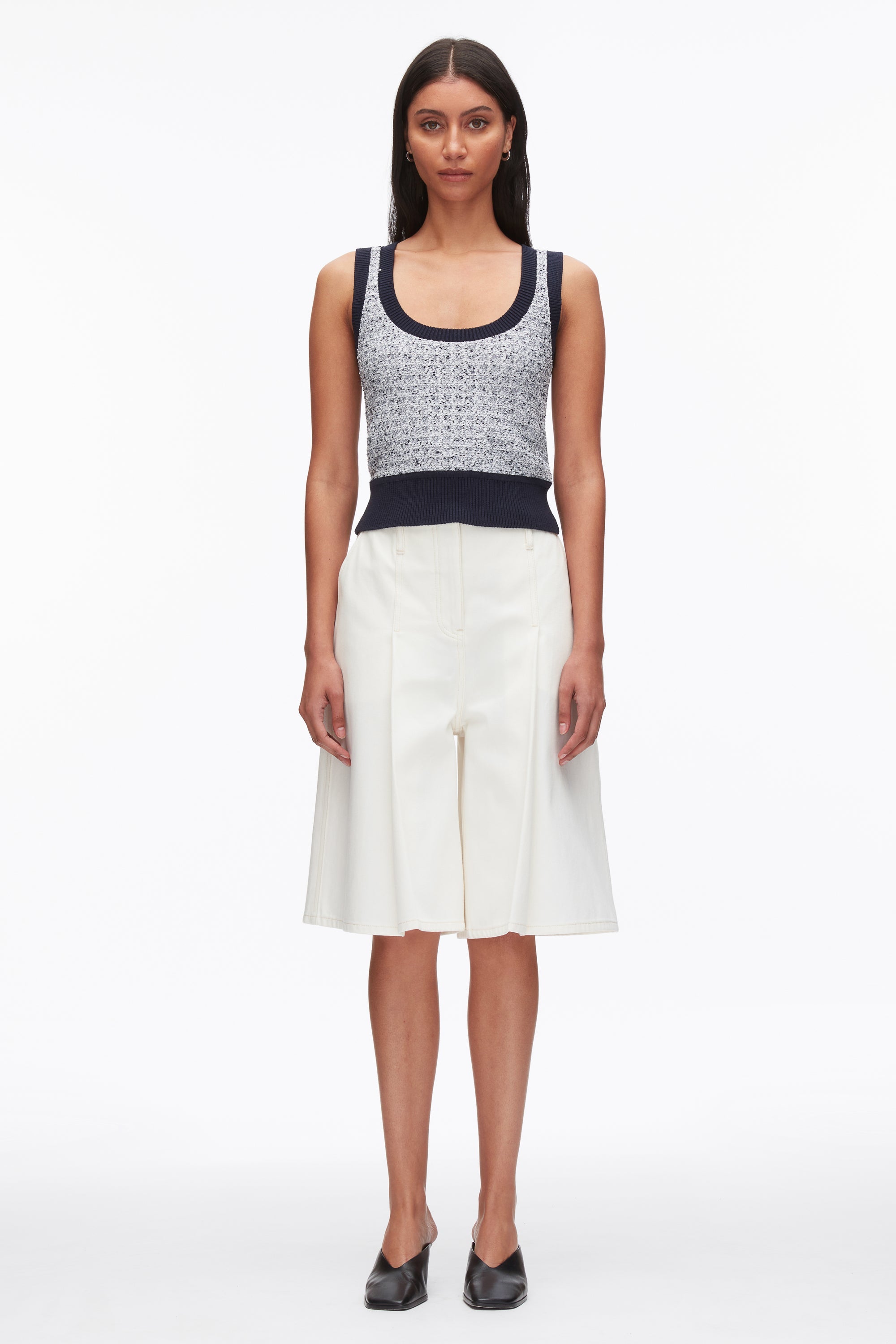 Midnight Multi Tweed Bouclé Scoop Neck Tank | 3.1 Phillip Lim