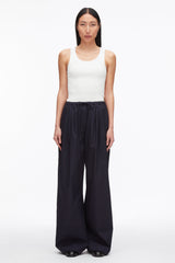 Midnight Structured Cotton Pull On Straight Leg Pants | 3.1 Phillip Lim
