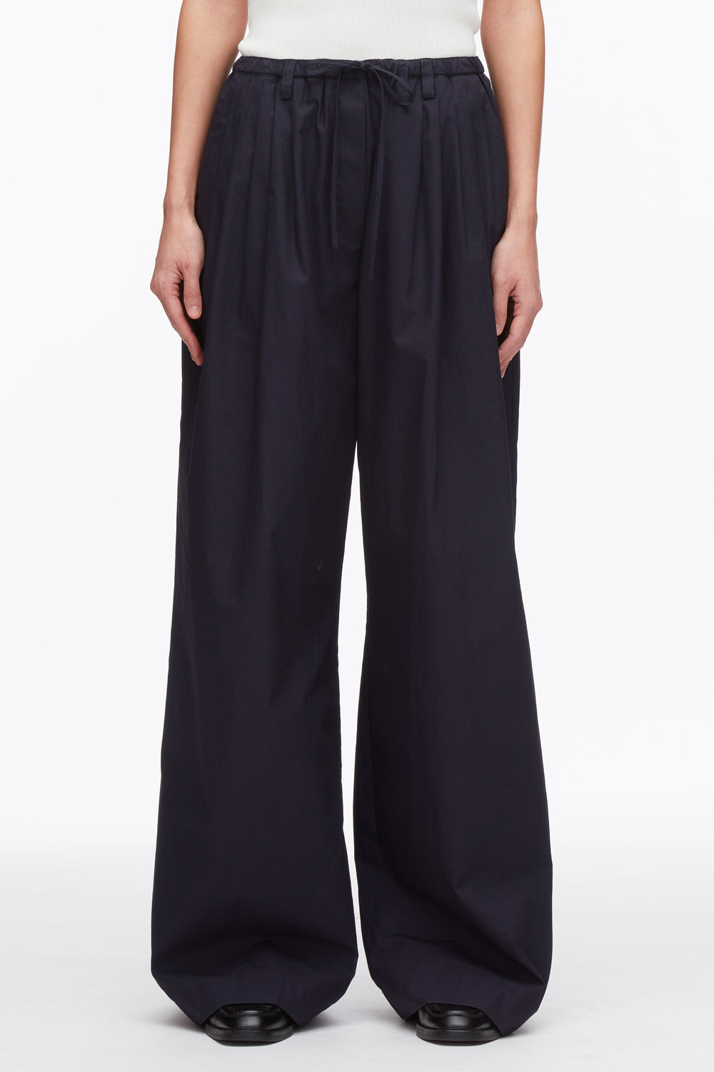 Midnight Structured Cotton Pull On Straight Leg Pants | 3.1 Phillip Lim