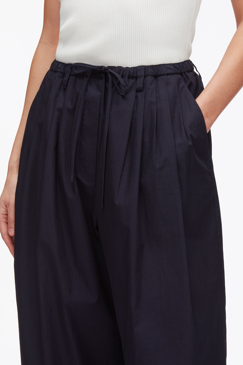 Midnight Structured Cotton Pull On Straight Leg Pants | 3.1 Phillip Lim