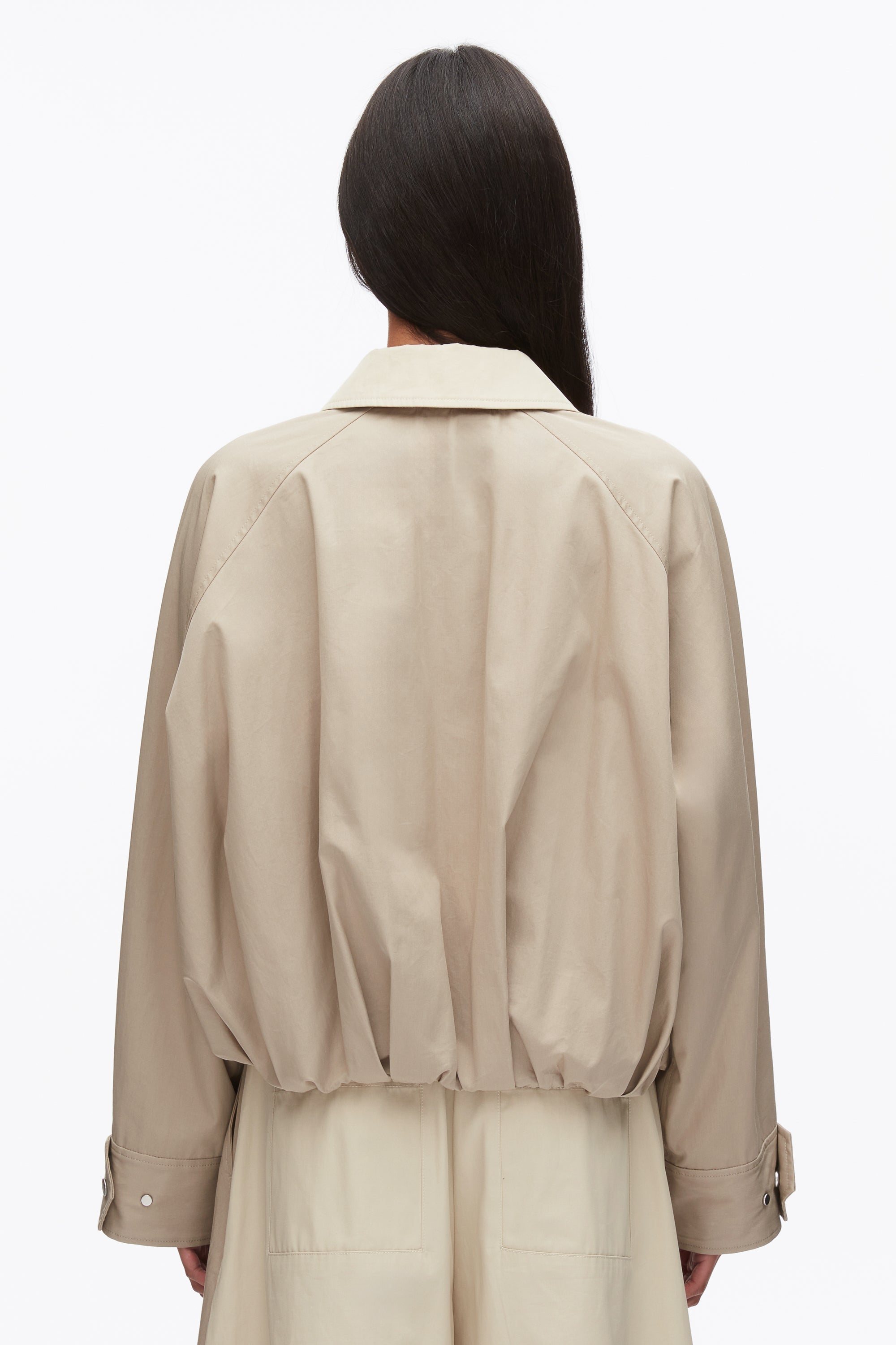 Khaki-Birch Snap Front Blouson Bomber Jacket | 3.1 Phillip Lim