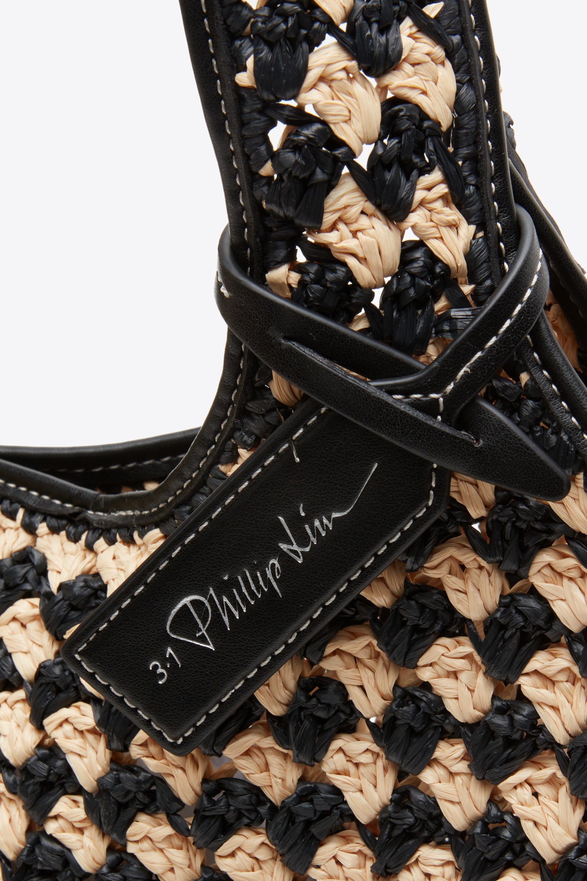 Black-Buckwheat Crochet Raffia Market Tote | 3.1 Phillip Lim