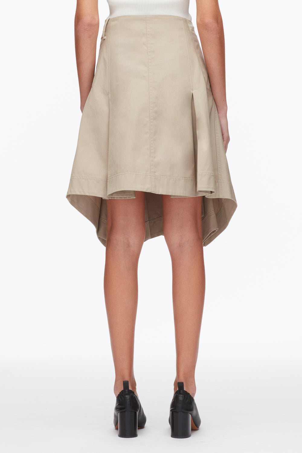 Khaki-Birch Two-Toned Handkerchief Wrap Skirt | 3.1 Phillip Lim