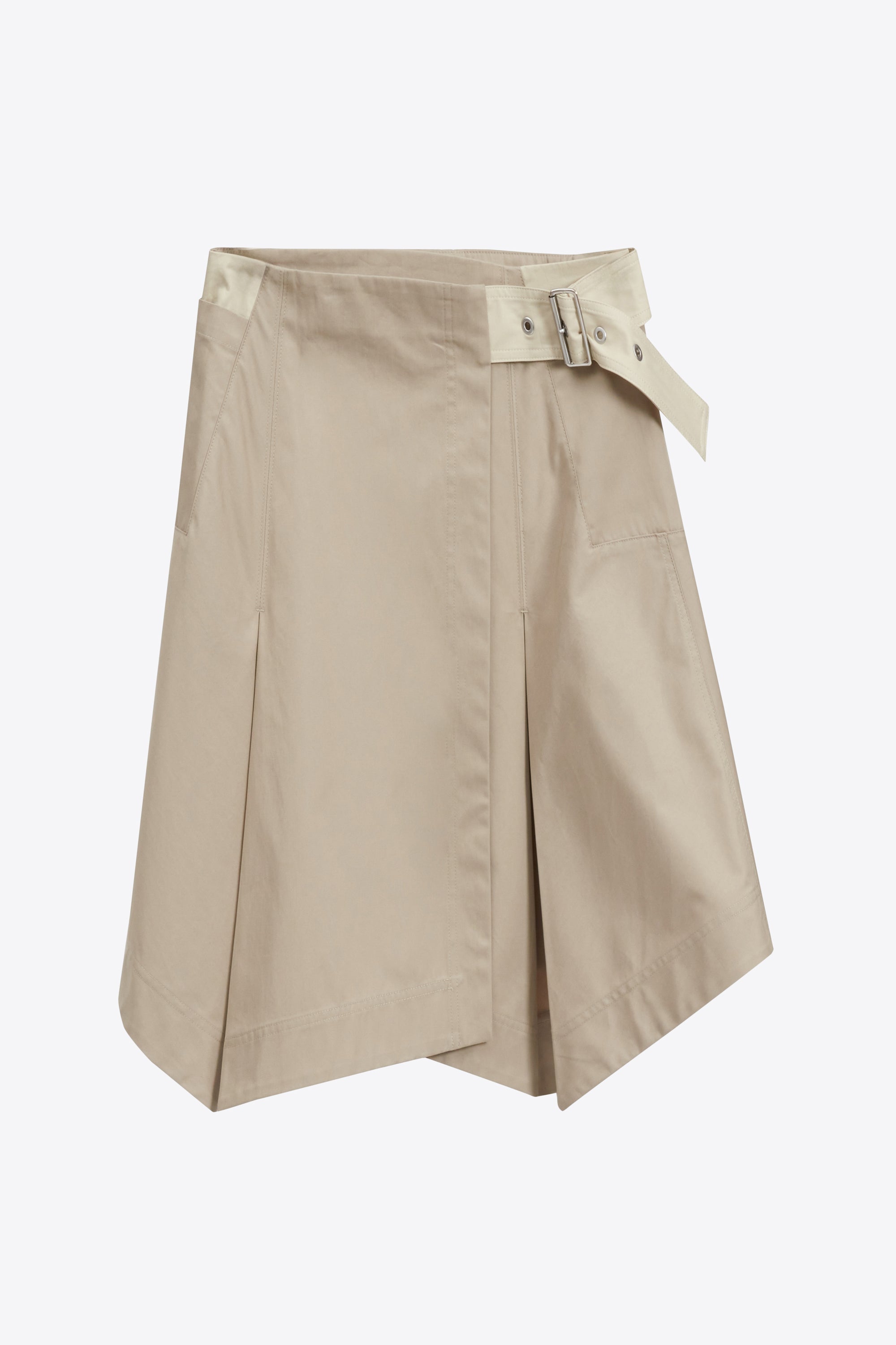 Khaki-Birch Two-Toned Handkerchief Wrap Skirt | 3.1 Phillip Lim