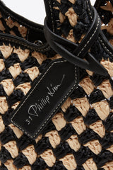 Black-Buckwheat Crochet Raffia Mini Market Tote | 3.1 Phillip Lim
