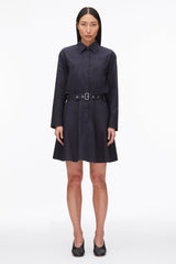Midnight Belted Structured Cotton Shirt Dress | 3.1 Phillip Lim