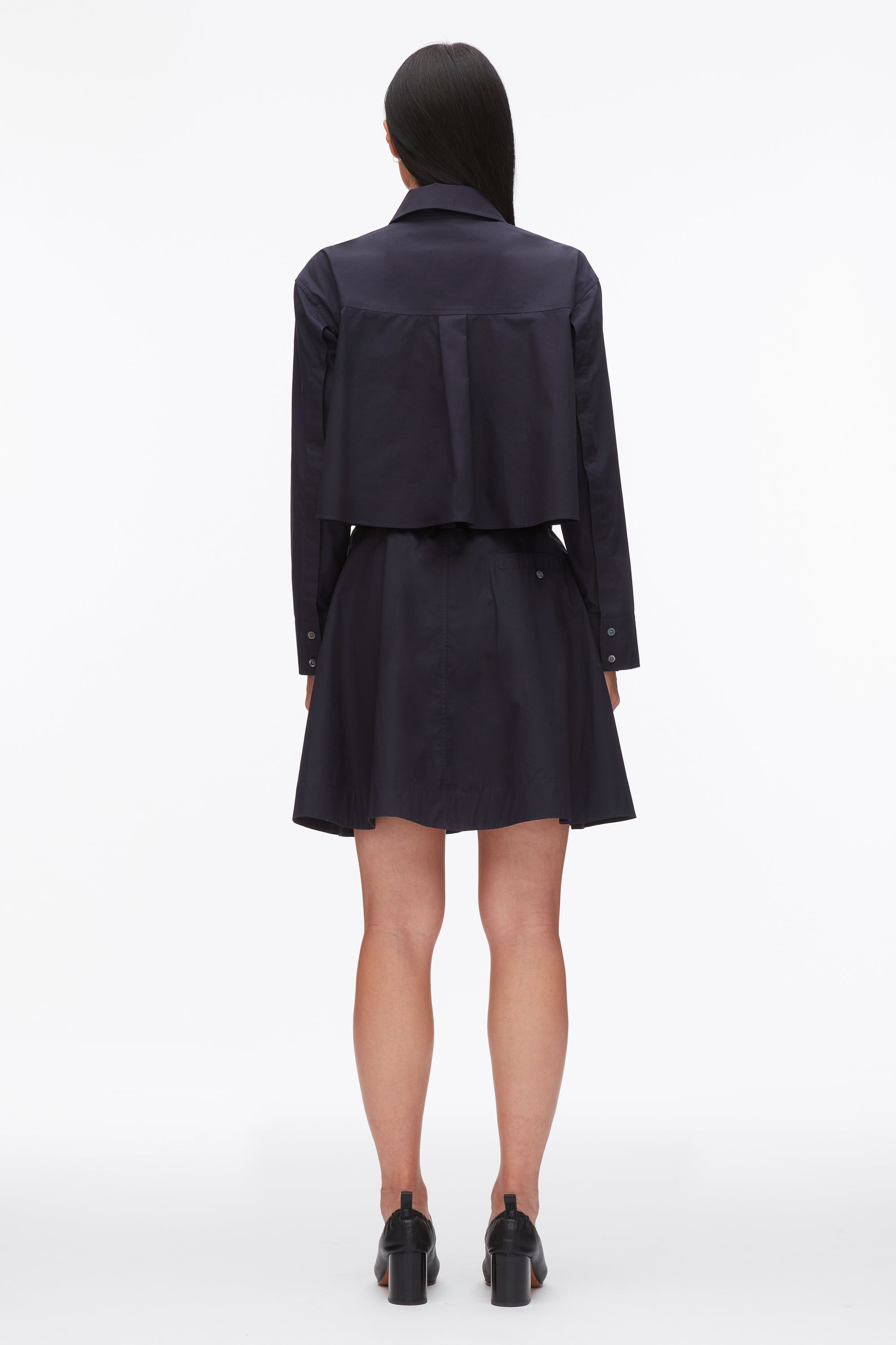 Midnight Belted Structured Cotton Shirt Dress | 3.1 Phillip Lim