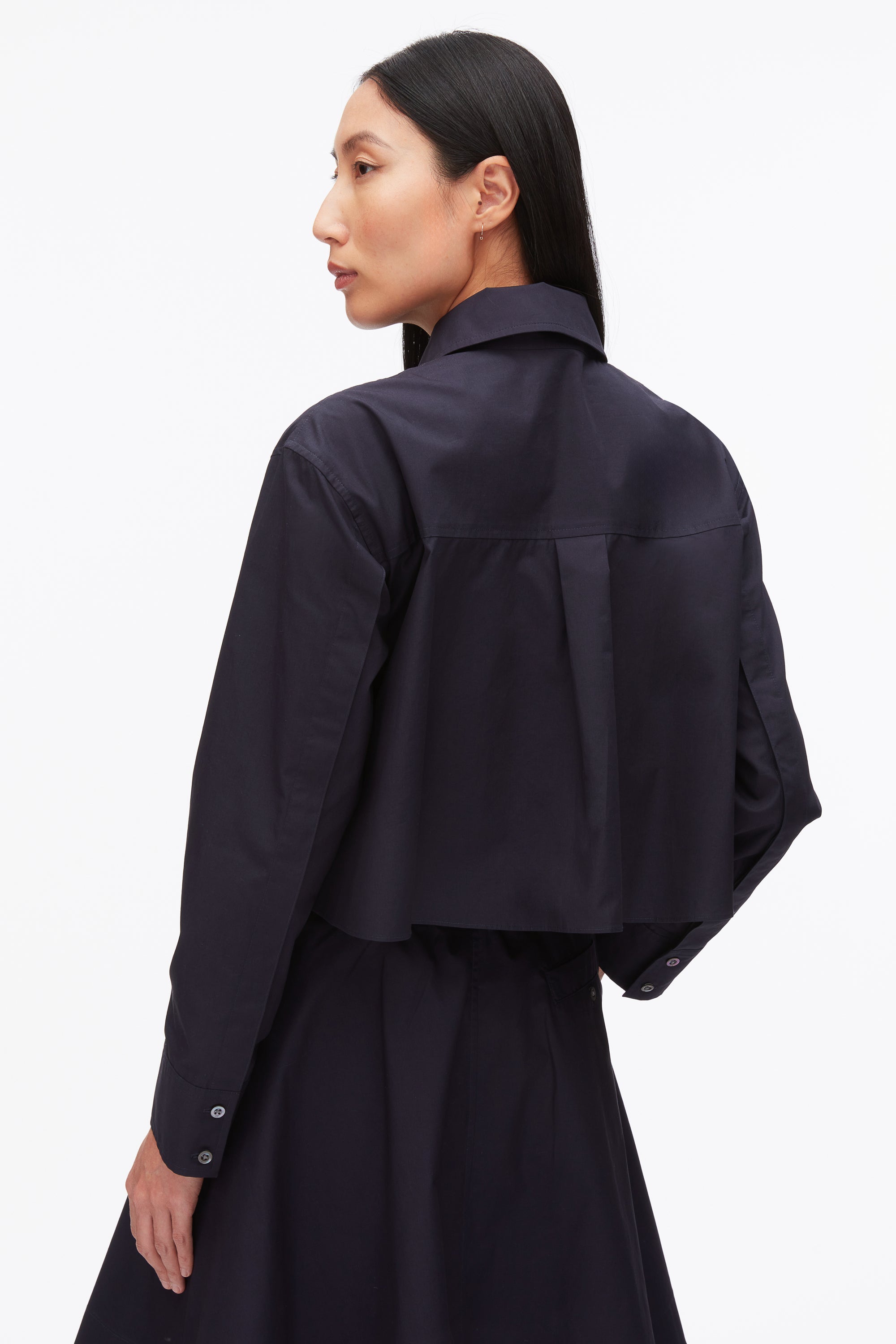 Midnight Belted Structured Cotton Shirt Dress | 3.1 Phillip Lim