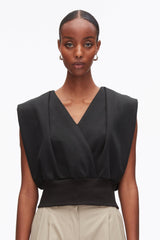 Black Draped Sleeveless French Terry Top | 3.1 Phillip Lim