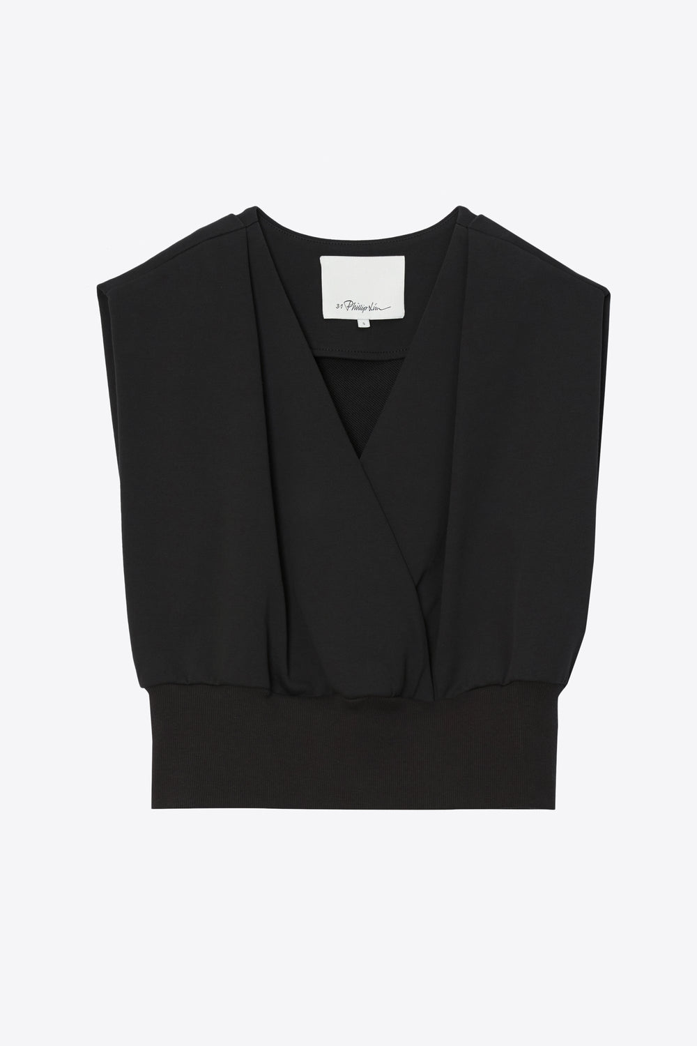 Black Draped Sleeveless French Terry Top | 3.1 Phillip Lim