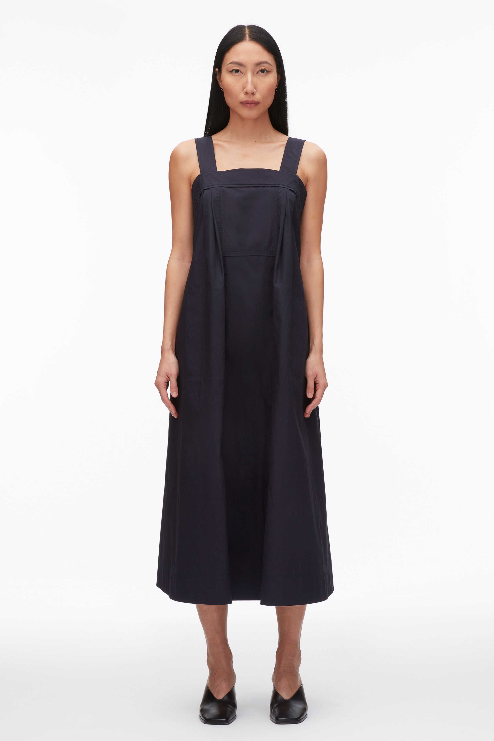 Midnight Structured Cotton Poplin Midi Dress | 3.1 Phillip Lim