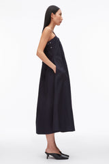 Midnight Structured Cotton Poplin Midi Dress | 3.1 Phillip Lim