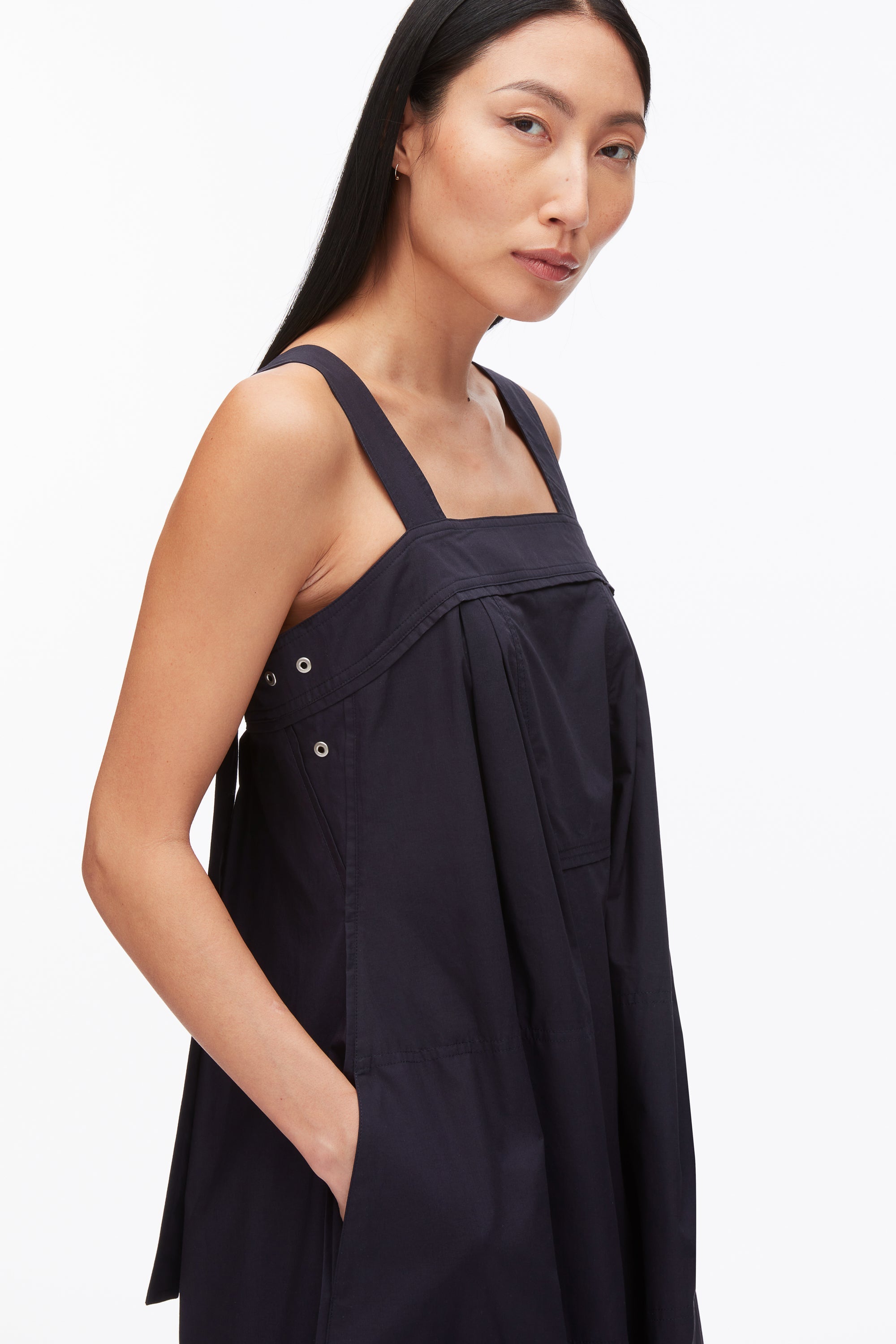 Midnight Structured Cotton Poplin Midi Dress | 3.1 Phillip Lim
