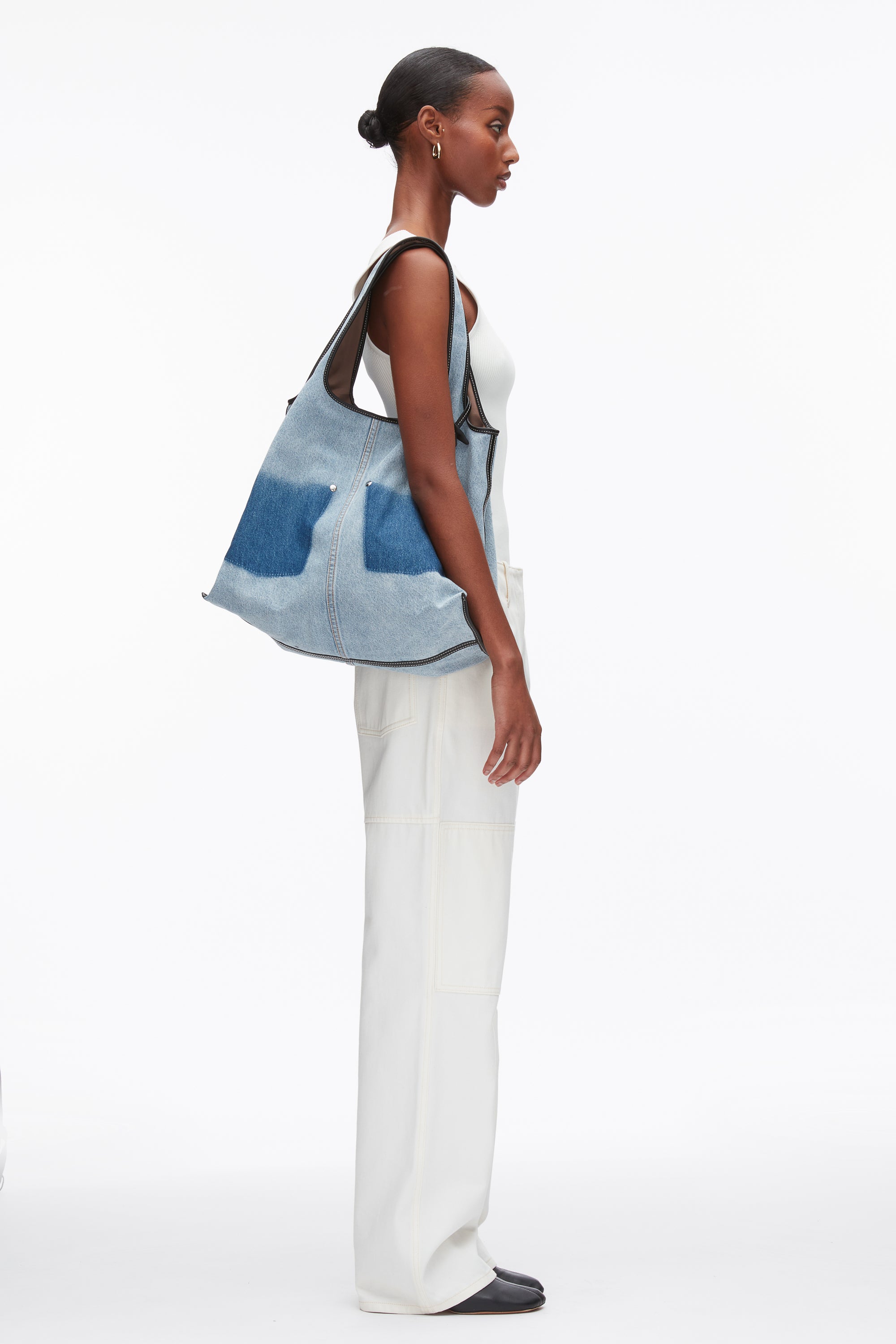 Light Denim Denim Ghost Patch Market Tote | 3.1 Phillip Lim